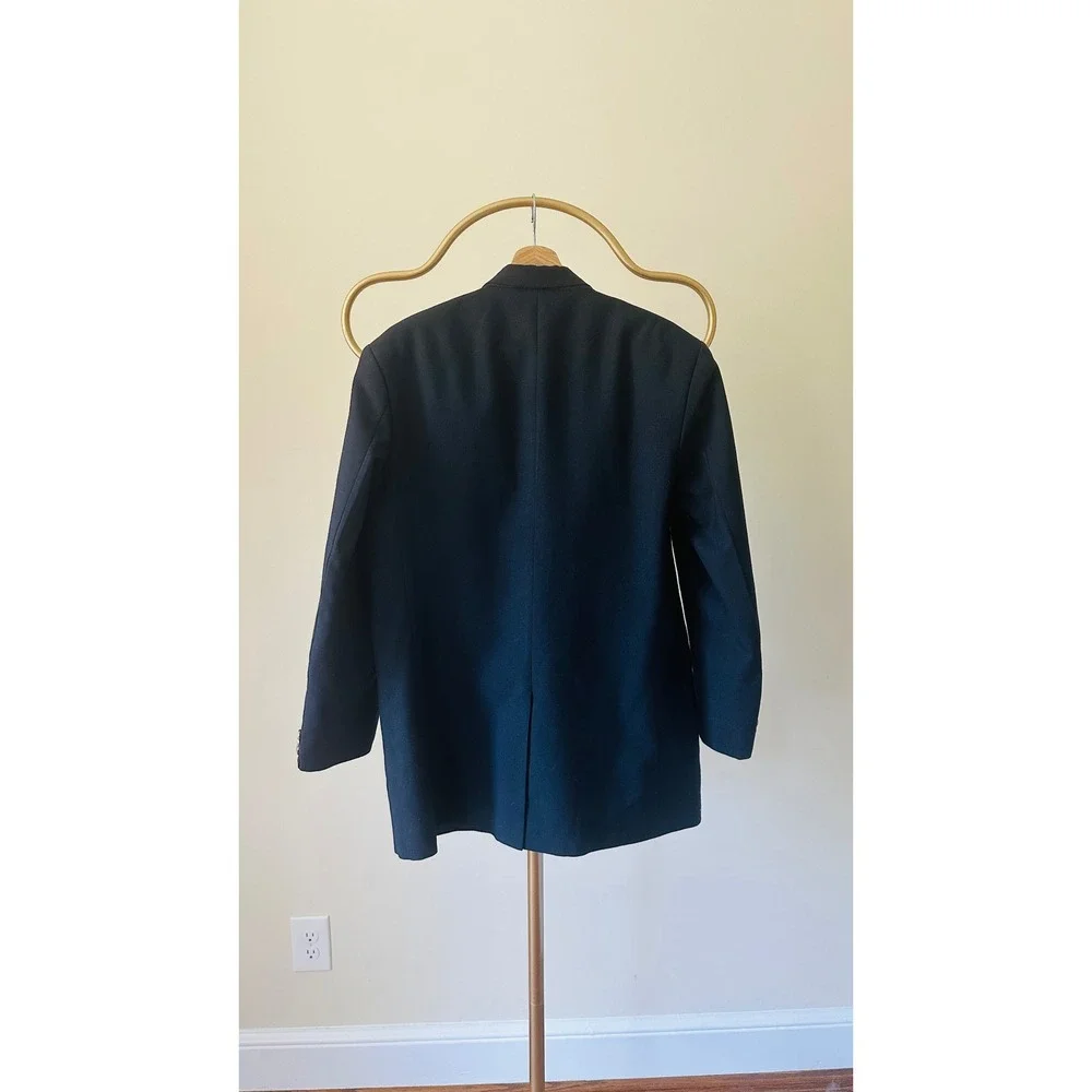 Trafalgar Square Vintage‎ Mens Navy Blue 2 Button Blazer Sport Coat Size 42